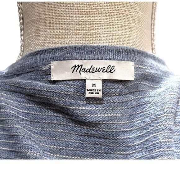 Madewell Women's Light Blue Lightweight Open Front Long Cardigan Sweater Size M - Picture 6 of 7